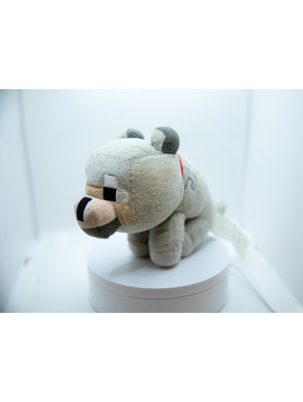 Minecraft Baby Wolf Dog Plush Jazzwares Stuffed Plush 7 1/4” EUC 2014